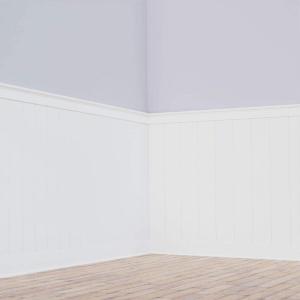 imageEkena Millwork WPKP104NGD Deluxe Nickel Gap 8 Length PVC Wainscoting Kit 96quot Height Whitefor heights up to 4158
