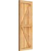 imageEkena Millwork RBF06Z16X043RWR TimberCraft Three 5 38quot Boards Framed BoardnBatten wZBar Rustic Wood Shutters Per Pair 16 18quotW x 43quotH Rough Sawn Western Red Cedar