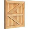 imageEkena Millwork RBF06Z21X021RWR TimberCraft Four 5 38quot Boards Framed BoardnBatten wZBar Rustic Wood Shutters Per Pair 21 12quotW x 21quotH Rough Sawn Western Red Cedar