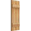 imageEkena Millwork RBJ06S11X027RWR TimberCraft Two 5 38quot Boards Joined BoardnBatten Rustic Wood Shutters Per Pair 10 34quotW x 27quotH Rough Sawn Western Red Cedar