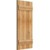 imageEkena Millwork RBJ06S16X035RWR TimberCraft Three 5 38quot Boards Joined BoardnBatten Rustic Wood Shutters Per Pair 16 18quotW x 35quotH Rough Sawn Western Red Cedar