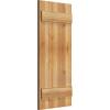 imageEkena Millwork RBJ06S16X036RWR TimberCraft Three 5 38quot Boards Joined BoardnBatten Rustic Wood Shutters Per Pair 16 18quotW x 36quotH Rough Sawn Western Red Cedar
