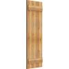 imageEkena Millwork RBJ06S16X048RWR TimberCraft Three 5 38quot Boards Joined BoardnBatten Rustic Wood Shutters Per Pair 16 18quotW x 48quotH Rough Sawn Western Red Cedar