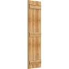 imageEkena Millwork RBJ06S16X059RWR TimberCraft Three 5 38quot Boards Joined BoardnBatten Rustic Wood Shutters Per Pair 16 18quotW x 59quotH Rough Sawn Western Red Cedar