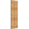 imageEkena Millwork RBJ06S21X060RWR TimberCraft Four 5 38quot Boards Joined BoardnBatten Rustic Wood Shutters Per Pair 21 12quotW x 60quotH Rough Sawn Western Red Cedar