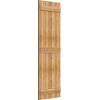 imageEkena Millwork RBJ06S21X068RWR TimberCraft Four 5 38quot Boards Joined BoardnBatten Rustic Wood Shutters Per Pair 21 12quotW x 68quotH Rough Sawn Western Red Cedar