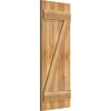 imageEkena Millwork RBJ06Z16X041RWR TimberCraft Three 5 38quot Boards Joined BoardnBatten wZBar Rustic Wood Shutters Per Pair 16 18quotW x 41quotH Rough Sawn Western Red Cedar
