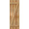 imageEkena Millwork RBJ06Z16X049RWR TimberCraft Three 5 38quot Boards Joined BoardnBatten wZBar Rustic Wood Shutters Per Pair 16 18quotW x 49quotH Rough Sawn Western Red Cedar