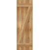 imageEkena Millwork RBJ06Z16X050RWR TimberCraft Three 5 38quot Boards Joined BoardnBatten wZBar Rustic Wood Shutters Per Pair 16 18quotW x 50quotH Rough Sawn Western Red Cedar
