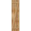 imageEkena Millwork RBJ06Z16X065RWR TimberCraft Three 5 38quot Boards Joined BoardnBatten wZBar Rustic Wood Shutters Per Pair 16 18quotW x 65quotH Rough Sawn Western Red Cedar