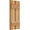 imageEkena Millwork RBS06S11X024RWR TimberCraft Two 5 38quot Boards Spaced BoardnBatten Rustic Wood Shutters Per Pair 11 14quotW x 24quotH Rough Sawn Western Red Cedar