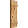 imageEkena Millwork RBS06Z11X031RWR TimberCraft Two 5 38quot Boards Spaced BoardnBatten wZBar Rustic Wood Shutters Per Pair 11 14quotW x 31quotH Rough Sawn Western Red Cedar