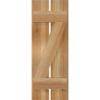 imageEkena Millwork RBS06Z11X031RWR TimberCraft Two 5 38quot Boards Spaced BoardnBatten wZBar Rustic Wood Shutters Per Pair 11 14quotW x 31quotH Rough Sawn Western Red Cedar