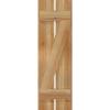 imageEkena Millwork RBS06Z11X036RWR TimberCraft Two 5 38quot Boards Spaced BoardnBatten wZBar Rustic Wood Shutters Per Pair 11 14quotW x 36quotH Rough Sawn Western Red Cedar