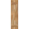 imageEkena Millwork RBS06Z11X046RWR TimberCraft Two 5 38quot Boards Spaced BoardnBatten wZBar Rustic Wood Shutters Per Pair 11 14quotW x 46quotH Rough Sawn Western Red Cedar