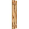 imageEkena Millwork RBS06Z11X046RWR TimberCraft Two 5 38quot Boards Spaced BoardnBatten wZBar Rustic Wood Shutters Per Pair 11 14quotW x 46quotH Rough Sawn Western Red Cedar