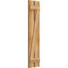 imageEkena Millwork RBS06Z11X049RWR TimberCraft Two 5 38quot Boards Spaced BoardnBatten wZBar Rustic Wood Shutters Per Pair 11 14quotW x 49quotH Rough Sawn Western Red Cedar