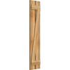 imageEkena Millwork RBS06Z11X053RWR TimberCraft Two 5 38quot Boards Spaced BoardnBatten wZBar Rustic Wood Shutters Per Pair 11 14quotW x 53quotH Rough Sawn Western Red Cedar