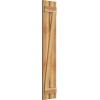 imageEkena Millwork RBS06Z11X060RWR TimberCraft Two 5 38quot Boards Spaced BoardnBatten wZBar Rustic Wood Shutters Per Pair 11 14quotW x 60quotH Rough Sawn Western Red Cedar