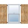 imageEkena Millwork RBS06Z11X049RWR TimberCraft Two 5 38quot Boards Spaced BoardnBatten wZBar Rustic Wood Shutters Per Pair 11 14quotW x 49quotH Rough Sawn Western Red Cedar