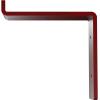 image2quotW x 12quotD x 7 34quotH Steel Truss Shelf Bracket Antiqued BrassHammered Bright Red