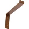 image2quotW x 12quotD x 7 34quotH Steel Truss Shelf Bracket Antiqued BrassHammered Copper