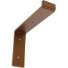 image2quotW x 12quotD x 7 34quotH Steel Truss Shelf Bracket Antiqued BrassHammered Copper