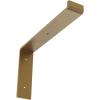 image2quotW x 12quotD x 7 34quotH Steel Truss Shelf Bracket Antiqued BrassHammered Gold