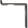 image2quotW x 12quotD x 7 34quotH Steel Truss Shelf Bracket Antiqued BrassHammered Gray