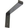 image2quotW x 12quotD x 7 34quotH Steel Truss Shelf Bracket Antiqued BrassHammered Gray