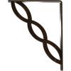 imageEkena Millwork BKTM01X05X08SLO 1 2quot W x 5 12quot D x 8quot H Loera Wrought Iron Bracket Single Center BraceAntiqued Brass