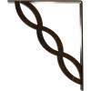 imageEkena Millwork BKTM01X05X08SLO 1 2quot W x 5 12quot D x 8quot H Loera Wrought Iron Bracket Single Center BraceAntiqued Brass