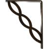 imageEkena Millwork BKTM01X05X08SLO 1 2quot W x 5 12quot D x 8quot H Loera Wrought Iron Bracket Single Center BraceAntiqued Brass