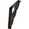 imageEkena Millwork BKTM01X05X08SLO 1 2quot W x 5 12quot D x 8quot H Loera Wrought Iron Bracket Single Center BraceAntiqued Brass