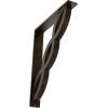 imageEkena Millwork BKTM01X05X08SLO 1 2quot W x 5 12quot D x 8quot H Loera Wrought Iron Bracket Single Center BraceAntiqued Brass