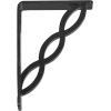 imageEkena Millwork BKTM01X05X08SLO 1 2quot W x 5 12quot D x 8quot H Loera Wrought Iron Bracket Single Center BraceAntiqued Brass