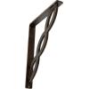 imageEkena Millwork BKTM01X05X08SLO 1 2quot W x 5 12quot D x 8quot H Loera Wrought Iron Bracket Single Center BraceAntiqued Bronze