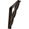 imageEkena Millwork BKTM01X05X08SLO 1 2quot W x 5 12quot D x 8quot H Loera Wrought Iron Bracket Single Center BraceAntiqued Bronze