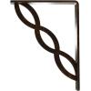 imageEkena Millwork BKTM01X05X08SLO 1 2quot W x 5 12quot D x 8quot H Loera Wrought Iron Bracket Single Center BraceAntiqued Bronze