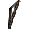 imageEkena Millwork BKTM01X05X08SLO 1 2quot W x 5 12quot D x 8quot H Loera Wrought Iron Bracket Single Center BraceAntiqued Bronze