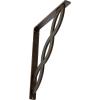 imageEkena Millwork BKTM01X05X08SLO 1 2quot W x 5 12quot D x 8quot H Loera Wrought Iron Bracket Single Center BraceAntiqued Bronze
