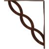 imageEkena Millwork BKTM01X05X08SLO 1 2quot W x 5 12quot D x 8quot H Loera Wrought Iron Bracket Single Center BraceAntiqued Copper