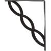 imageEkena Millwork BKTM01X05X08SLO 1 2quot W x 5 12quot D x 8quot H Loera Wrought Iron Bracket Single Center BraceAntiqued Pewter