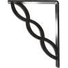 imageEkena Millwork BKTM01X05X08SLO 1 2quot W x 5 12quot D x 8quot H Loera Wrought Iron Bracket Single Center BraceAntiqued Pewter
