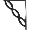 imageEkena Millwork BKTM01X05X08SLO 1 2quot W x 5 12quot D x 8quot H Loera Wrought Iron Bracket Single Center BraceAntiqued Pewter
