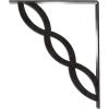 imageEkena Millwork BKTM01X05X08SLO 1 2quot W x 5 12quot D x 8quot H Loera Wrought Iron Bracket Single Center BraceAntiqued Pewter