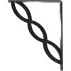 imageEkena Millwork BKTM01X05X08SLO 1 2quot W x 5 12quot D x 8quot H Loera Wrought Iron Bracket Single Center BraceAntiqued Pewter