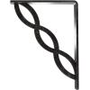 imageEkena Millwork BKTM01X05X08SLO 1 2quot W x 5 12quot D x 8quot H Loera Wrought Iron Bracket Single Center BraceAntiqued Silver