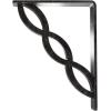 imageEkena Millwork BKTM01X05X08SLO 1 2quot W x 5 12quot D x 8quot H Loera Wrought Iron Bracket Single Center BraceAntiqued Silver