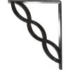 imageEkena Millwork BKTM01X05X08SLO 1 2quot W x 5 12quot D x 8quot H Loera Wrought Iron Bracket Single Center BraceAntiqued Silver